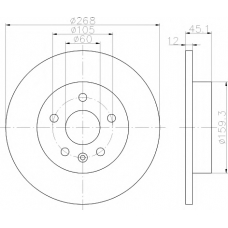 MDC2132 MINTEX Тормозной диск