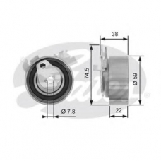 T43053 GATES Натяжной ролик, ремень грм