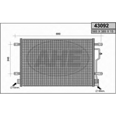 43092 AHE Конденсатор, кондиционер