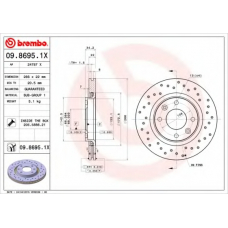 09.8695.1X BREMBO Тормозной диск