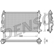 DRM20078 DENSO Радиатор, охлаждение двигателя