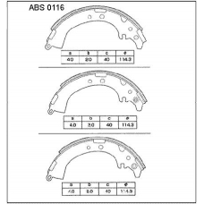 ABS0116 Allied Nippon Колодки барабанные