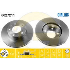 6411301 GIRLING Комплект тормозов, дисковый тормозной механизм