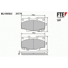 BL1503A2 FTE Комплект тормозных колодок, дисковый тормоз