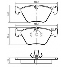 K626100 Vema Комплект тормозных колодок, дисковый тормоз