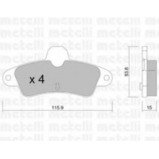 22-0143-0 METELLI Комплект тормозных колодок, дисковый тормоз