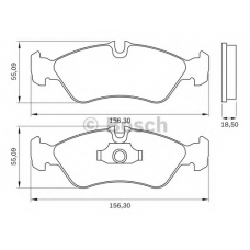 0 986 BB0 769 BOSCH Комплект тормозных колодок, дисковый тормоз