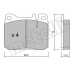 22-0011-1 METELLI Комплект тормозных колодок, дисковый тормоз