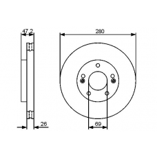 0 986 479 460 BOSCH Тормозной диск