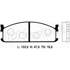 IBD-1902 IPS Parts Комплект тормозных колодок, дисковый тормоз