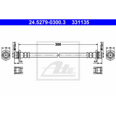 24.5279-0300.3 ATE Тормозной шланг