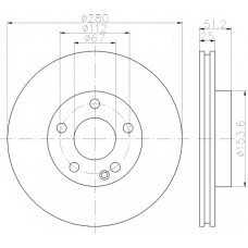 MDC2538 MINTEX Тормозной диск