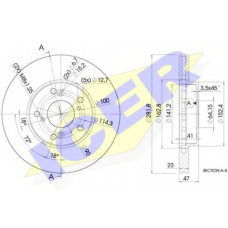 78BD1257-2 ICER Тормозной диск