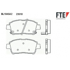 BL1845A2 FTE Комплект тормозных колодок, дисковый тормоз