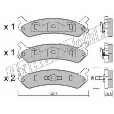 521.0 fri.tech. Комплект тормозных колодок, дисковый тормоз