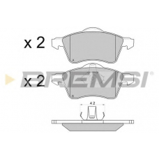 BP2723 BREMSI Комплект тормозных колодок, дисковый тормоз