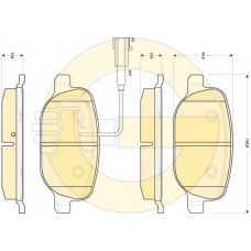 6118511 GIRLING Комплект тормозных колодок, дисковый тормоз