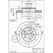 09.5616.10 BREMBO Тормозной диск