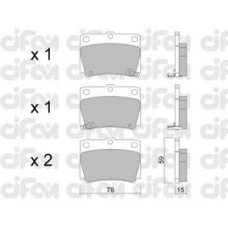 822-484-0 CIFAM Комплект тормозных колодок, дисковый тормоз