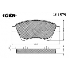 181579 ICER Комплект тормозных колодок, дисковый тормоз