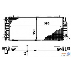 8MK 376 714-771 HELLA Радиатор, охлаждение двигателя