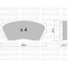 22-0246-0 METELLI Комплект тормозных колодок, дисковый тормоз