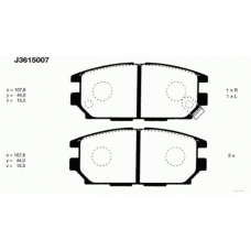 J3615007 NIPPARTS Комплект тормозных колодок, дисковый тормоз
