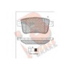 RB1855 R BRAKE Комплект тормозных колодок, дисковый тормоз