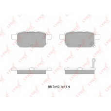 BD-7314 LYNX Колодки тормозные задние дисковые к-кт