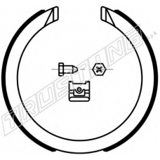 040.163K TRUSTING Комплект тормозных колодок, стояночная тормозная с
