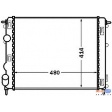 8MK 376 726-731 HELLA Радиатор, охлаждение двигателя