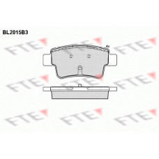 BL2015B3 FTE Комплект тормозных колодок, дисковый тормоз