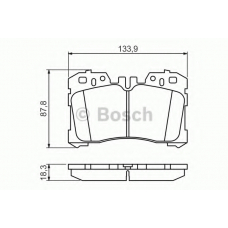 0 986 494 423 BOSCH Комплект тормозных колодок, дисковый тормоз