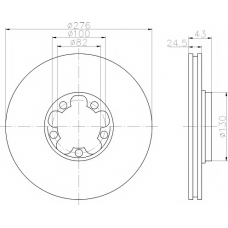 8DD 355 108-121 HELLA PAGID Тормозной диск