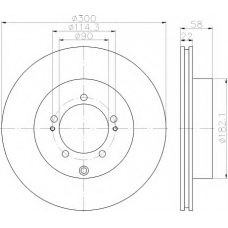 8DD 355 114-911 HELLA Тормозной диск