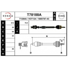 T78188A EAI Приводной вал