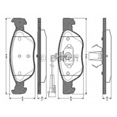 0 986 TB2 283 BOSCH Комплект тормозных колодок, дисковый тормоз