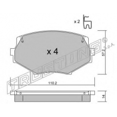 488.0 TRUSTING Комплект тормозных колодок, дисковый тормоз