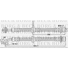 BBH6744 BORG & BECK Тормозной шланг