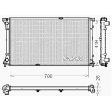 DRM23098 DENSO Радиатор, охлаждение двигателя