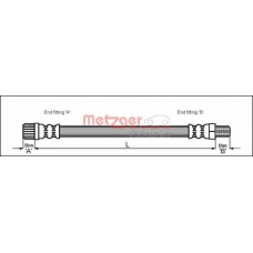 4114659 METZGER Тормозной шланг