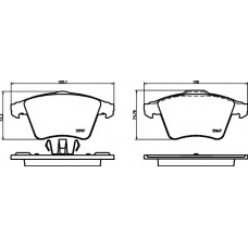 8DB 355 013-821 HELLA Комплект тормозных колодок, дисковый тормоз