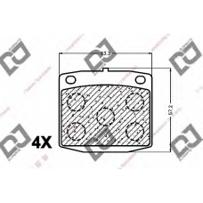 BP1444 DJ PARTS Комплект тормозных колодок, дисковый тормоз