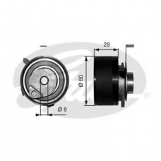 T43115 GATES Натяжной ролик, ремень грм