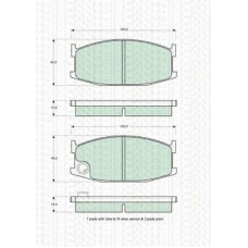 8110 50061 TRIDON Brake pads - front