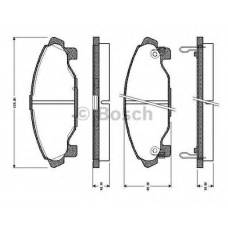 0 986 TB2 715 BOSCH Комплект тормозных колодок, дисковый тормоз