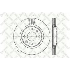 6020-1929V-SX STELLOX Тормозной диск