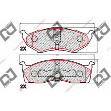 BP1923 DJ PARTS Комплект тормозных колодок, дисковый тормоз