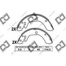 BS1099 DJ PARTS Комплект тормозных колодок