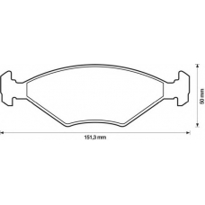 571448B BENDIX Комплект тормозных колодок, дисковый тормоз